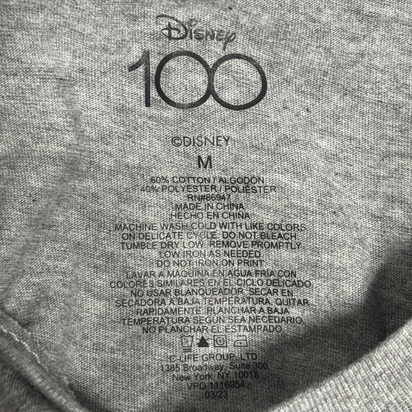 Disney 100 Mickey Mouse Short Sleeve Gray T-Shirt Size M - Picture 6 of 6